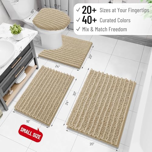 Arotive Bathroom Rugs Mat 40x24, Soft Absorbent Chenille Shaggy Bath Mat