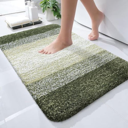 OLANLY Small Bathroom Rugs 24x16, Extra Soft Absorbent Microfiber Bath Rugs