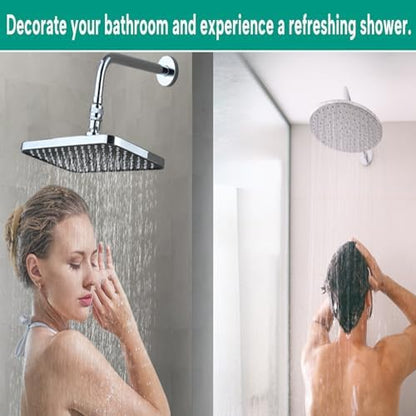 Heavy Duty Shower Head Swivel Ball Adapter, Solid Brass Shower Head Swivel Adapter Chrome Polished, Adjustable Shower Arm Connector Universal Shower Assembly Shower Arm Extension...