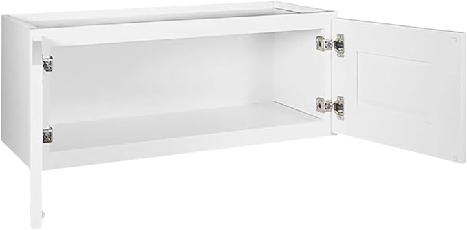 Design House 543272 Brookings Unassembled RTA (Ready-to-Assemble) Shaker Style Bridge Wall Kitchen Cabinet W3312 33x12x12, White
