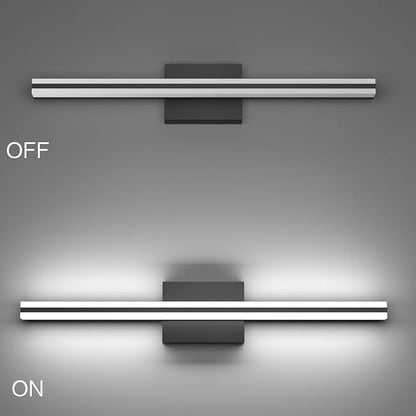 SOLFART Bathroom Light Fixtures Over Mirror Dimmable 5CCT Modern LED Black Vanity Light 24 Inch Wall Lights