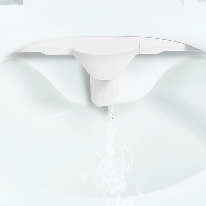 VEVOR Bidet Attachment for Toilet, 0.3" Ultra Thin Bidet Toilet Seat Attachment - Dual Retractable Nozzles, Adjustable Water Pressure, Non-Electric Cold Water Sprayer for Front Rear Water Wash, White