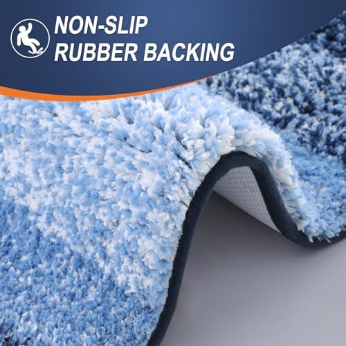 OLANLY Bathroom Runner Rug 59x20, Extra Soft Absorbent Microfiber Bath Rugs