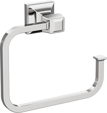 Amerock BH3602226 | Chrome Towel Ring | 5-3/4 in (146 mm) Length Towel Holder | Mulholland | Hand Towel Holder for Bathroom Wall | Small Kitchen | Bath Accessories