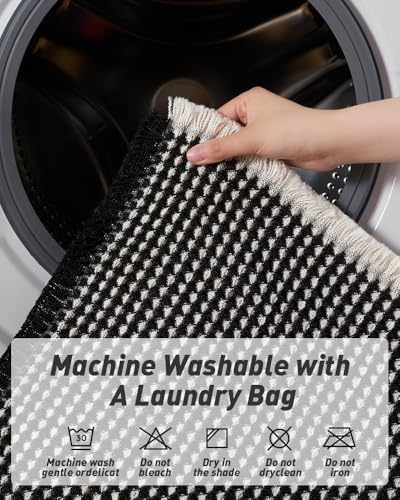 Upgraded Waffle Bath Mat Runner Absorbent Non Slip Bathroom Mat, 2' x 4'