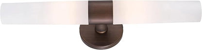 GEORGE KOVACS P5042-647B Saber Vanity Bath Light, 2-Light, 120 Total Watts, 4.75-in H x 20-in W, Painted Copper Bronze Patina