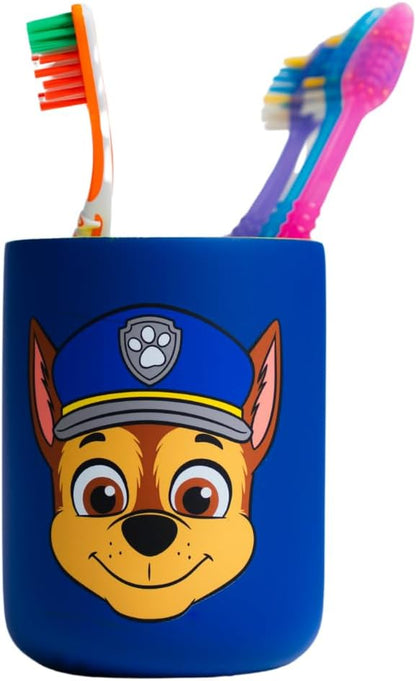Paw Patrol Chase Kids Toothbrush Holder - Makeup Brushes/Pens Tumbler, (Officially Licensed Product) By Franco