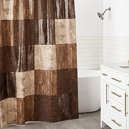 Zahari Home Zambia Animal Shower Curtain - Classic Fabric, Unique Design, Western Country Style