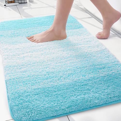 Arotive Microfiber Bathroom Rugs, Shaggy Soft Absorbent Bath Rug, 30x20
