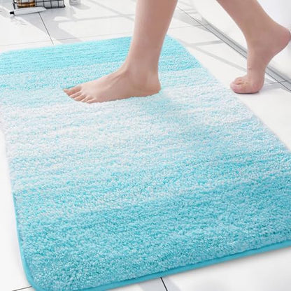 Arotive Microfiber Bathroom Rugs, Shaggy Soft Absorbent Bath Rug, 30x20