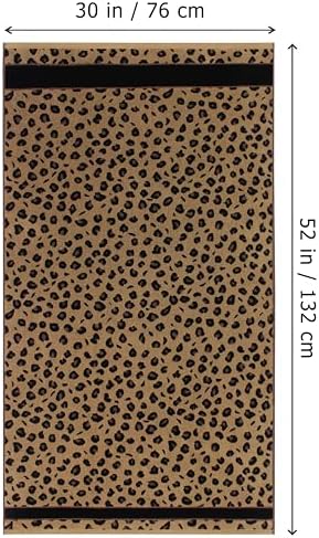 COTTON CRAFT Cheetah Bath Towel - 2 Pack 100% Cotton Animal Print Towels
