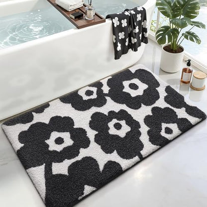 LUMI Bathroom Rug 24x36, Soft Absorbent Microfiber Bath Mat, Non Slip