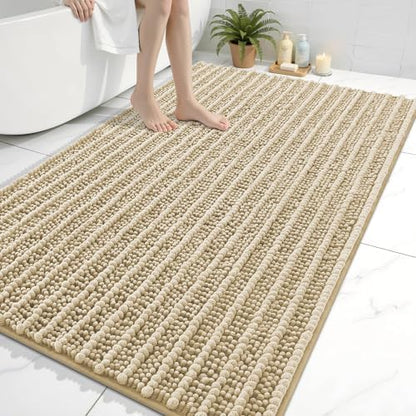 Arotive Bathroom Rugs Mat 59x35, Soft Absorbent Chenille Shaggy Bath Mat