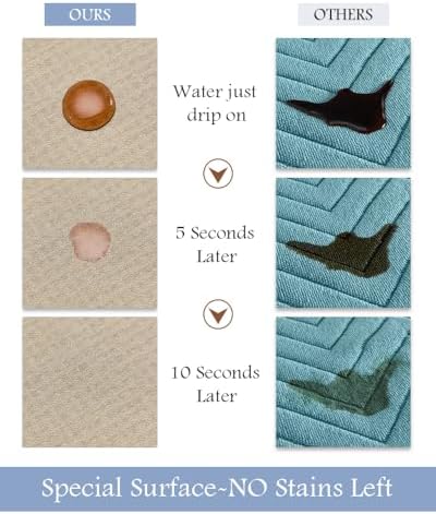MontVoo-Bath Mat Rug Long Non Slip Super Absorbent Bathroom Runner Stain Resistant Quick Dry Thin Bathroom Mat Fit Under Door-17"x70",Beige