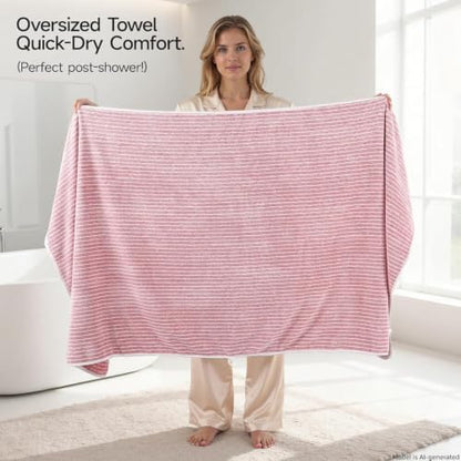 Microfiber Bath Towel 35x70 Inches- Ultra Soft Quick Dry, Lightweight for Gym, Spa, Travel | Hotel Grade & Multi-Use| Single Pack