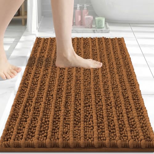 Arotive Bathroom Rugs Mat 24x16, Soft Absorbent Chenille Shaggy Bath Mat