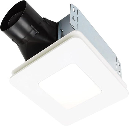 Broan-NuTone Bathroom Exhaust Fan with LED Light – Easy Retrofit Without Attic Access, Quiet 0.9 Sones, Effective Ventilation at 60 CFM ENERGY STAR Certified Moisture and Odor Control