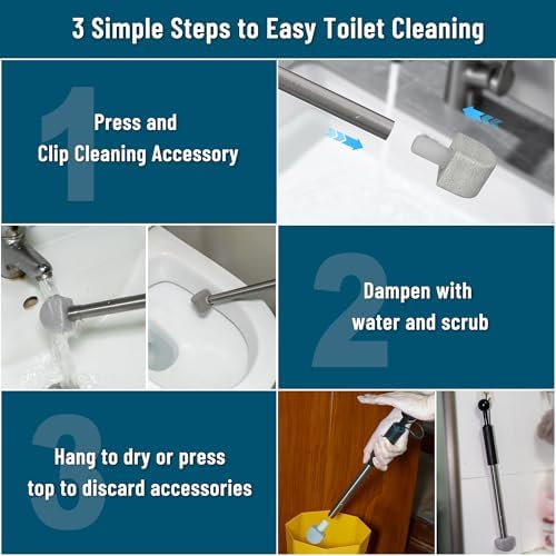 Pumice Stone Toilet Bowl Cleaner with Handle for Hard Water & Stains