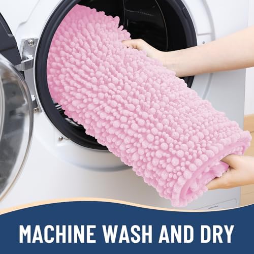 Arotive Bathroom Rugs Mat 59x35, Soft Absorbent Chenille Shaggy Bath Mat