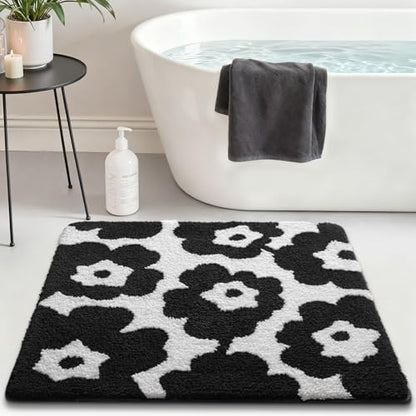 LUMI Square Bathroom Rug 32x32, Soft Absorbent Bath Mat, Non Slip