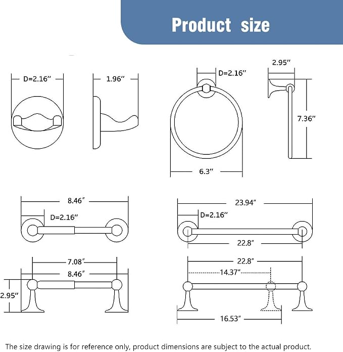 Classic Bathroom Hardware 4-piece Set,Chrome | Wall Mounted,Stainless Steel and Zinc material,Including Towel Bar,Towel Ring,Toilet Paper Holder,Robe Hook