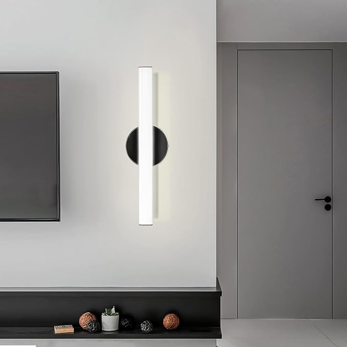 OOWOLF Bathroom Vanity Light, Adjustable Brightness 12W 17.3inch Bathroom Light Fixtures,1200LM Led Vanity Bar, 5000K Natural White, Wall Lamp for Mirror Kitchen Living Room Hallway Cabinet Porch