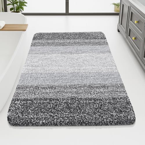 Arotive Microfiber Bathroom Rugs, Shaggy Soft Absorbent Bath Rug, 70x46