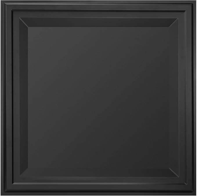 WOWSTAR 12-Pack 24"x24" Drop Ceiling Tiles, Waterproof Glue up Ceiling Panels, Black | PVC ceiling panels, 24"x24", waterproof, glue-up install, basement kitchen bathroom, 12-pack, set C