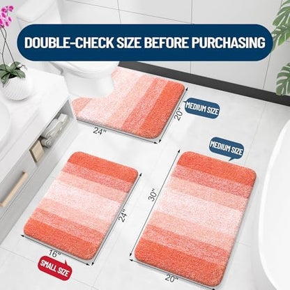 OLANLY Bathroom Runner Rug 47x20, Extra Soft Absorbent Microfiber Bath Rugs