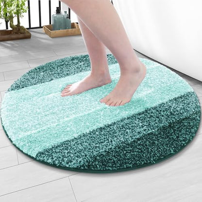 Arotive Microfiber Bathroom Rugs, Shaggy Soft and Absorbent Bath Rug, 24x24
