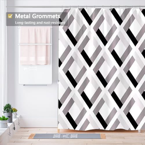 LLSCL Fabric Shower Curtain Liner with Magnets, Waterproof Hotel Quality, 72 x 72 Machine Washable