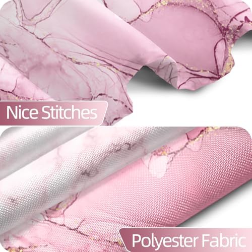 Pink Extra Long Waterproof Shower Curtain 72x96 inches