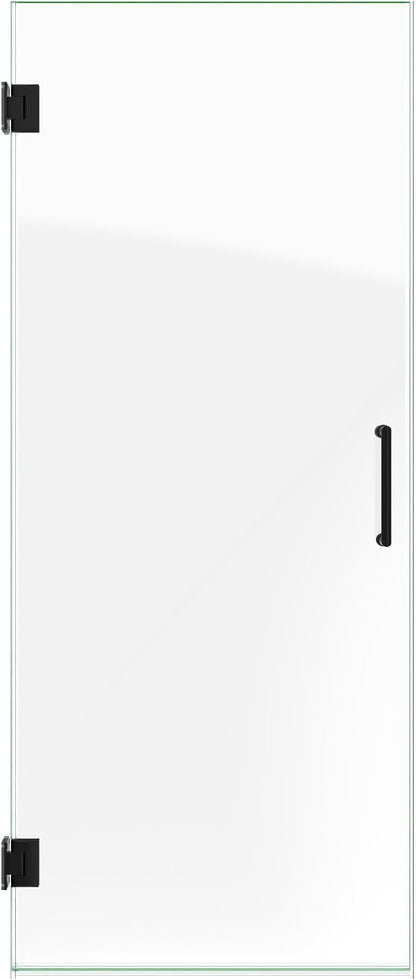 DreamLine Unidoor 30 in. W x 72 in. H Frameless Hinged Shower Door in Satin Black, SHDR-20307210F-09