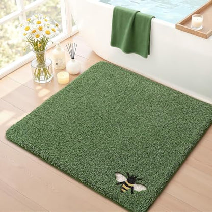 LUMI Square Bathroom Rug 32x32, Soft Absorbent Bath Mat, Non Slip