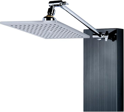Blue Ocean 48 inch SPS824A Stainless Steel Shower Panel Tower with Rainfall Shower Head and Spout (Matte Black)