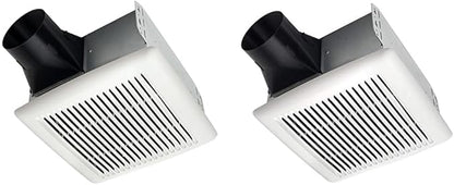 Broan-NuTone A80 Ventilation Fan with Roomside Installation, 80 CFM, 2.0 Sones White & AE110 Invent Flex ENERGY STAR Qualified Single-Speed Ventilation Fan, 110 CFM 1.0 Sones, White