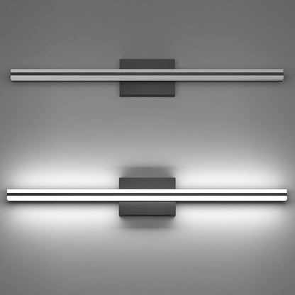 SOLFART Vanity Lights for Bathroom 31.8 Inch Dimmable Matte Black Modern Bathroom Light Fixtures 20W 5CCT LED Lights