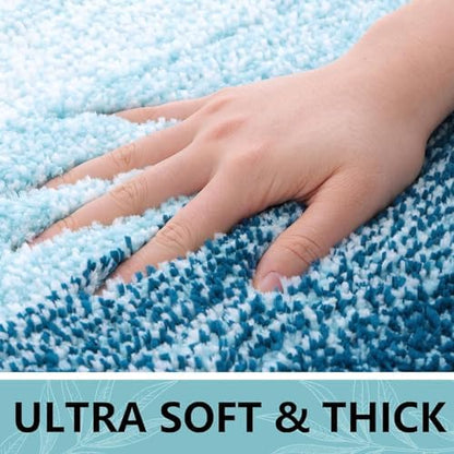 Arotive Microfiber Bathroom Rugs, Shaggy Soft Absorbent Bath Rug, 40x24