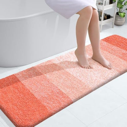 OLANLY Bathroom Runner Rug 59x20, Extra Soft Absorbent Microfiber Bath Rugs