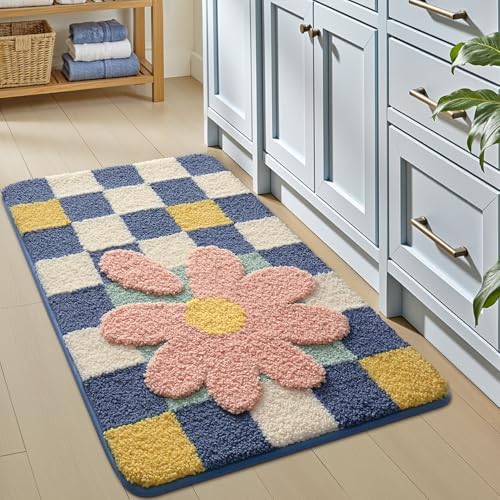 LUMI Bathroom Rug 24x36, Soft Absorbent Microfiber Bath Mat, Non Slip