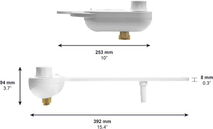 KMINA Toilet Bidet Attachment, Self-Cleaning Nozzle, Fresh Water Non-Electric, Adjustable Water Pressure, Rear Wash, White