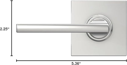 Schlage F10 LAT 625 COL Latitude Lever with Collins Trim Hall & Closet Passage Door Lock, Bright Chrome