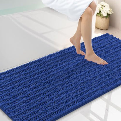 Smiry Bathroom Rugs 59X24, Extra Soft Rubber Backing Chenille Bath Mats