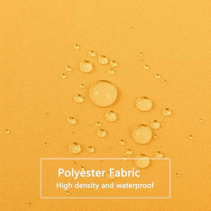 LLSCL Orange Yellow Fabric Shower Curtain Liner with Magnets, Waterproof Hotel Quality, 72 x 72 Machine Washable