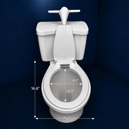 True Toilet® Toilet Seat with Urinal Attachment for Seniors, Special Needs & Medical Use – Splash-Free Hygiene Support Solution for Reduced Urine Splatter (Round)