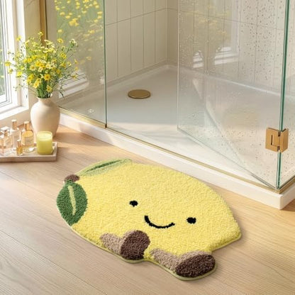 LUMI Cute Bathroom Rug, Absorbent Non Slip Bath Mat, 20.5"x29", Lemmy