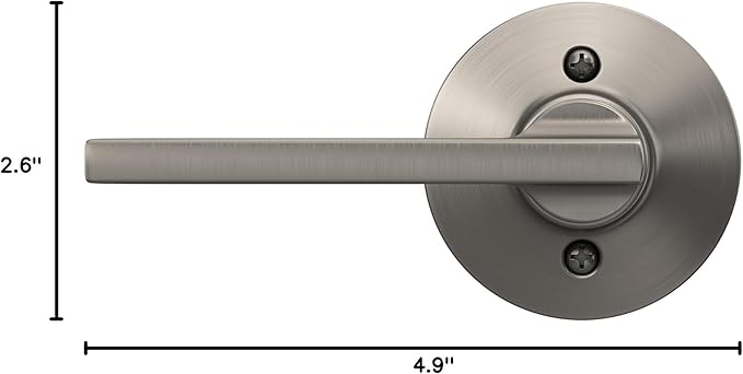 Schlage F170 LAT 619 Latitude Door Lever, One Sided Non-Turning Dummy Door Handle, Satin Nickel