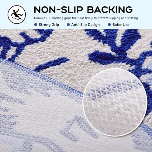 TRUEDAYS Cute Cat Bath Mat, Funny Bathroom Rugs for Cat Lovers