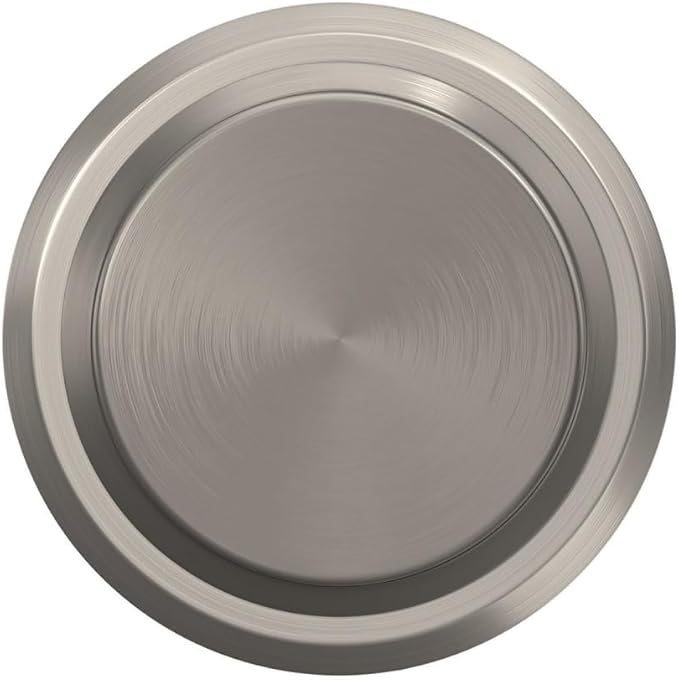 Schlage F170 BWE 619 GSN Bowery Door Knob with Greyson Trim, One Sided Non-Turning Dummy Door Handle, Satin Nickel