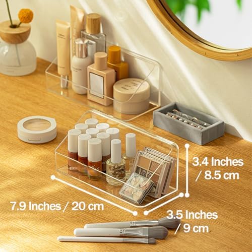 Medicine Cabinet Organizer Shelf, Vanity Trays for Bathroom Counter, Cosmetic Storage Tray, Makeup Organizer, Beauty Organizer